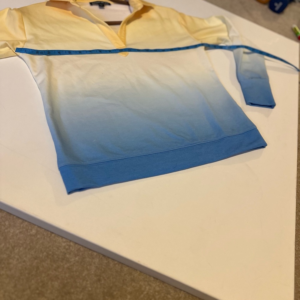 Boston Proper Yellow Collared Pullover Top - Picture 8 of 8